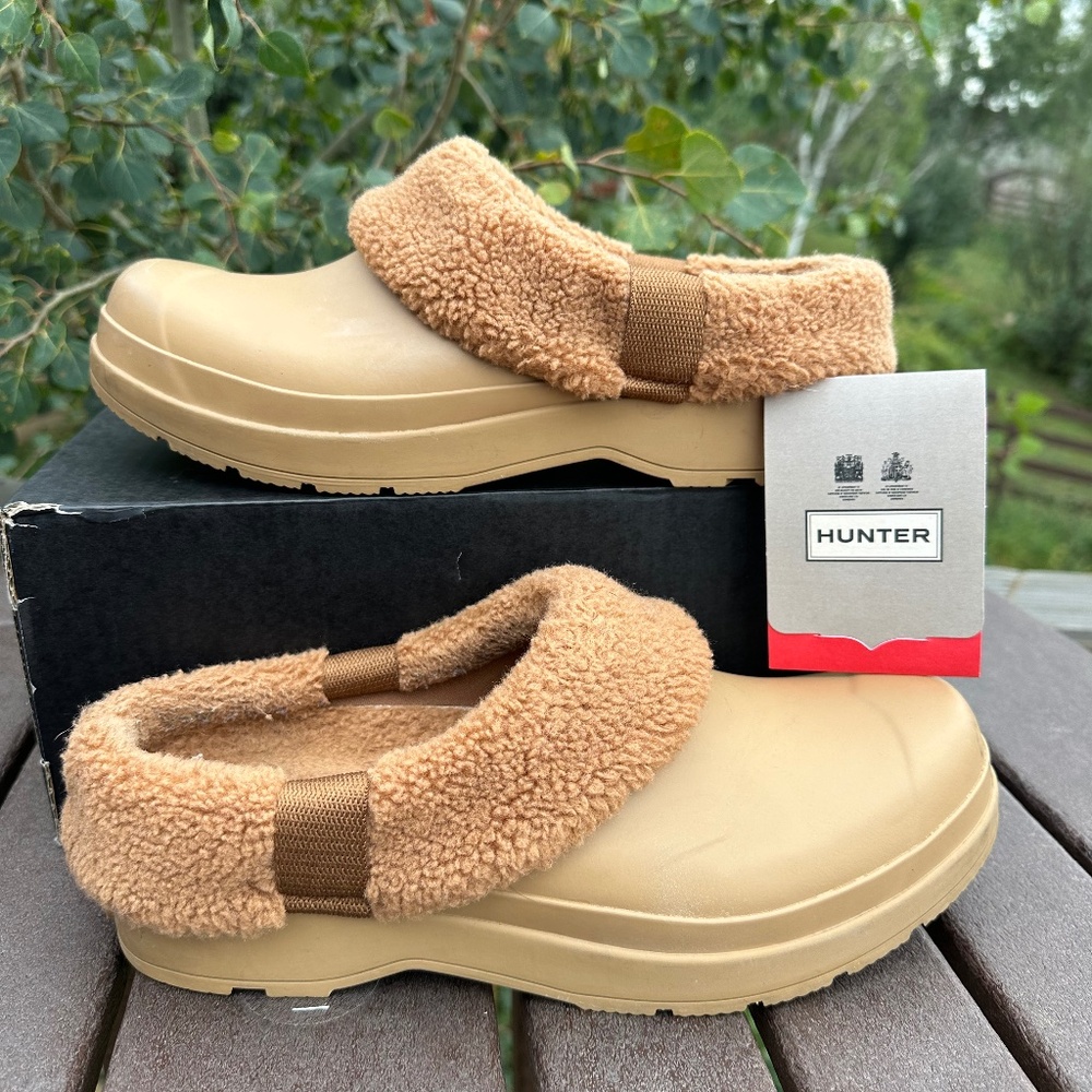 HUNTER play sherpa insulated clog tawny  Sz. 11